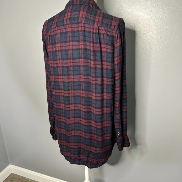 Melloday Stitch Fix Plaid Flannel Button Down Size Small - Picture 4 of 8
